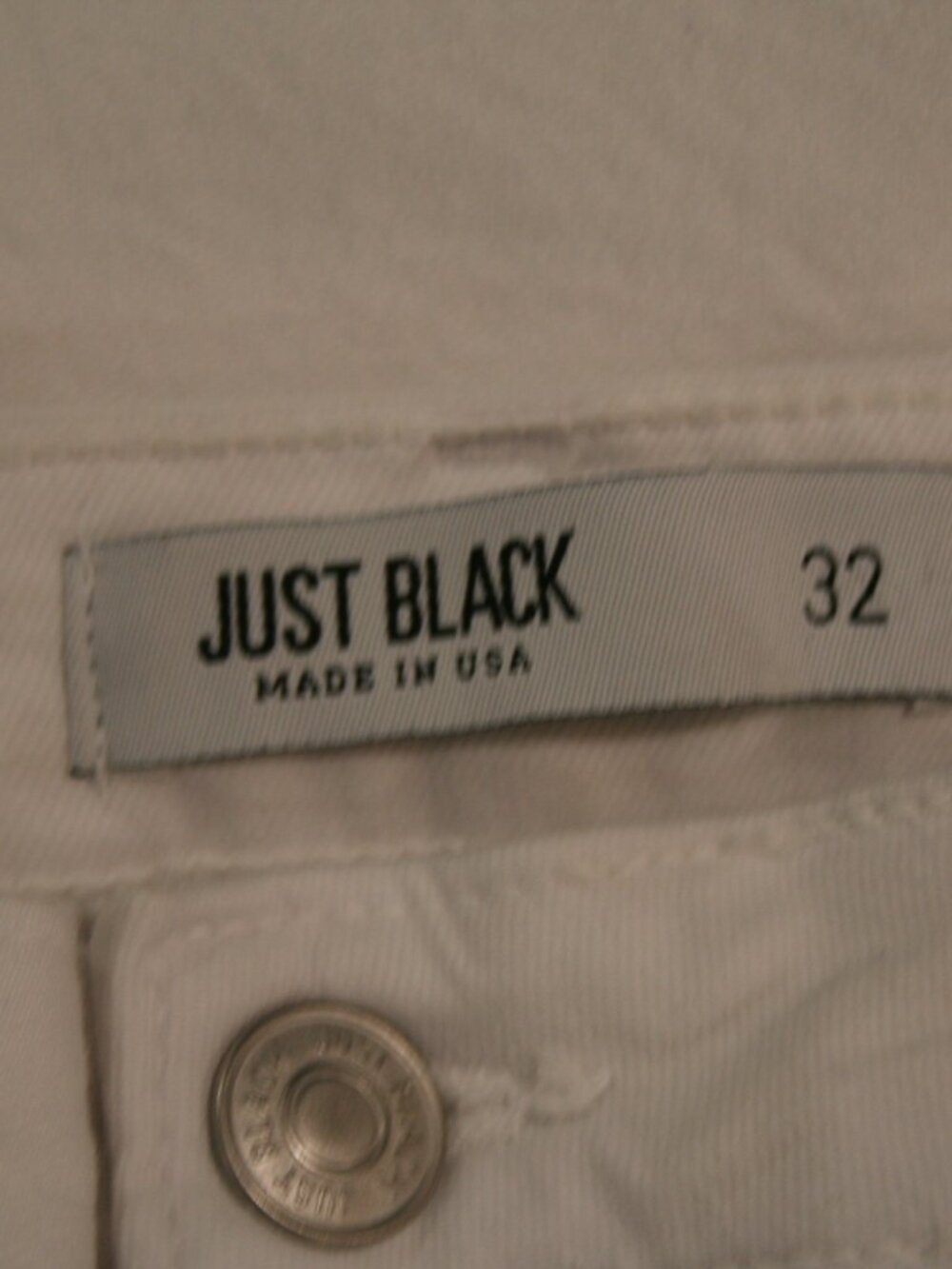 Just Black White Skinny Jeans Size 32 - Picture 9 of 10